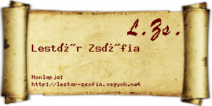 Lestár Zsófia névjegykártya