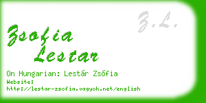 zsofia lestar business card