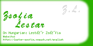 zsofia lestar business card